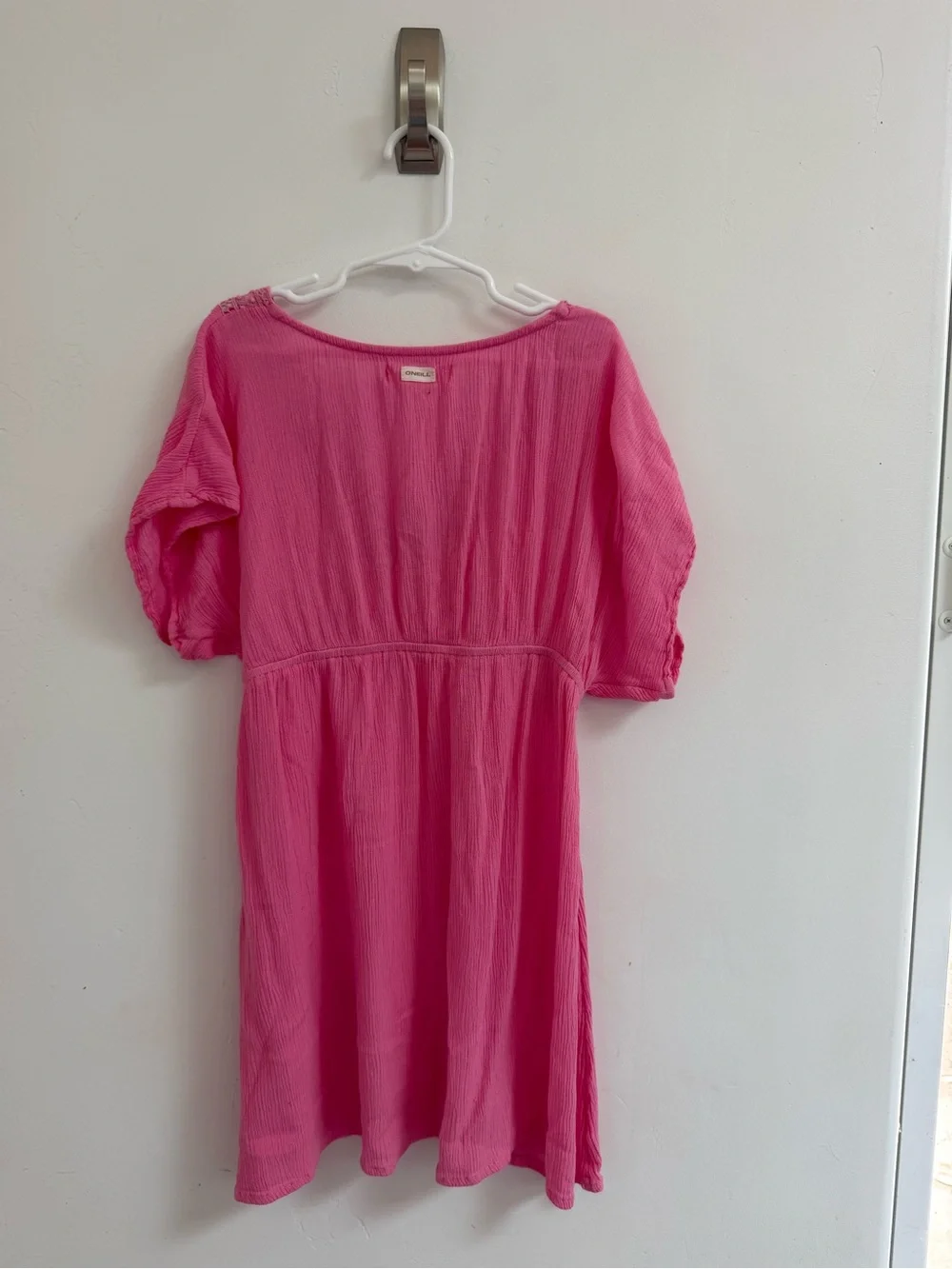 O'Neill Girls Hot Pink V-Neck Beach Coverup